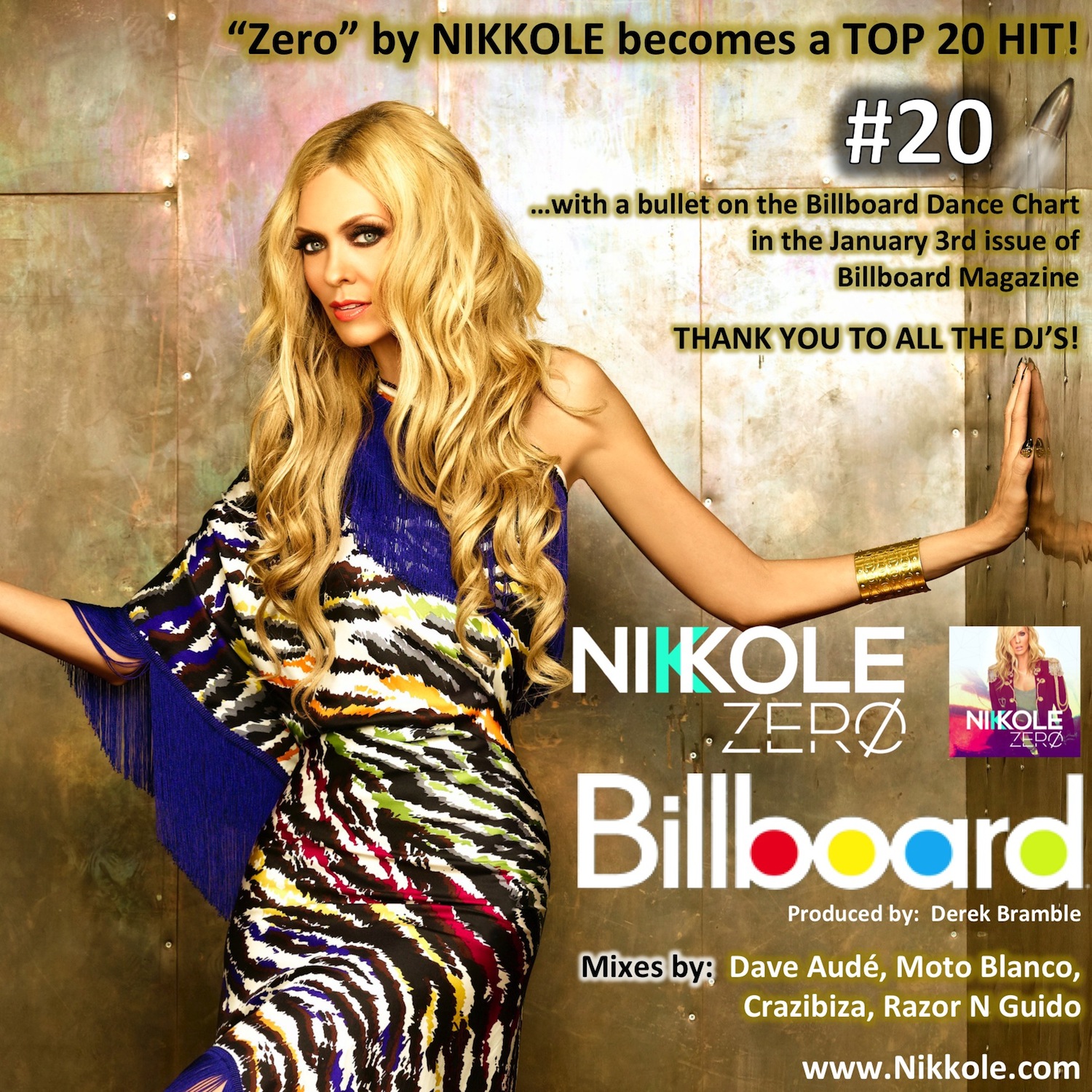 Zero Becomes a Top 20 Billboard Hit