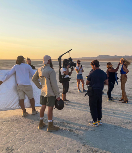 On location shooting the video for "All Mine"